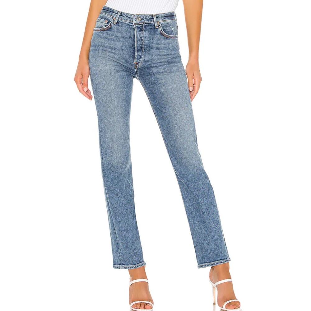 GRLFRND Grace High Rise Straight Denim Blue Jeans Women’s Size 28
